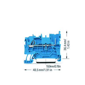 1-draads/1-pins basisklem 2,5mm² rail 35x15+35x7,5 b VVE=100
