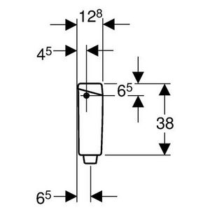 Reservoir laaghangend AP123 spoel/stopbediening wit 9ltr.