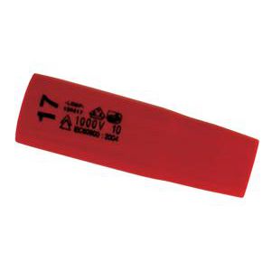 Geisoleerde buitenzeskantdop 3/8" extra lang SW10