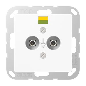 PotentiaalvereffeningscontactdoosA(S) alp.wit 2v Sil+