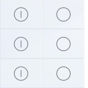 Afdekking KNX taster 6-v aan/uit A.x/C.x lichtwit mat