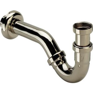 Bidetbuissifon 1.1/4" chroom incl. muurbuis+rozet