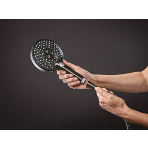 Raindance Select S120 handdouche 3 straalsoorten PowderRain Brushed Black Chrome