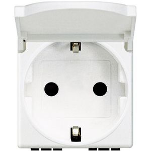 Wandcontactdoos RA met klapdeksel wit Livinglight VVE=5