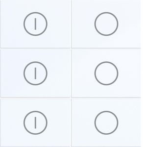 Afdekking KNX taster 6-v aan/uit A.x/C.x lichtwit glanzend