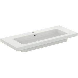 Vanity Wastafel 1210x510x150mm 1 kraangat overl gl wit extra