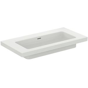 Vanity Wastafel 1010x510x150mm z. kraangat m. overl gl wit extra