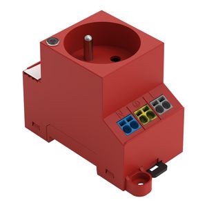Contactdoos schakelkast voor draagrail- en schroefmontage
