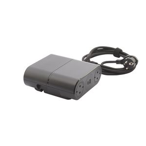 Bureau aansluitunit Link"On zwart 4 WCD + 2 USB + Wiel