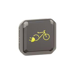 Fiets Wandcontactdoos Penaarde mechanisme antraciet Plexo