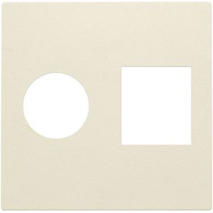 Afwerkingsset enkelvoudige coax/netwerkaans. RJ45 cream