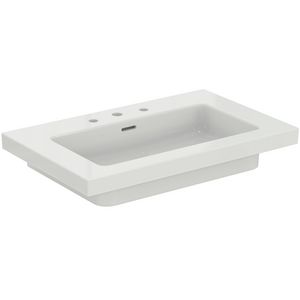 Vanity Wastafel 810x510x150mm 3 kraangaten overl gl wit extra