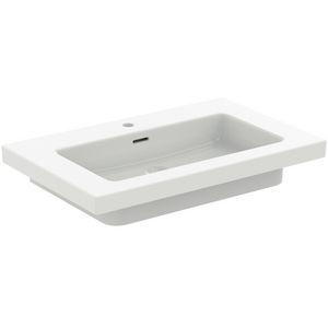 Vanity Wastafel 810x510x150mm 1 kraangat overl silk wh extra