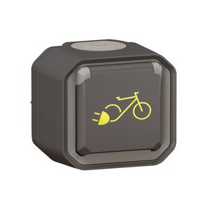 Fiets Wandcontactdoos Penaarde compleet antraciet Plexo