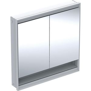 Inbouw spiegelkast met nis 2 deuren 90x90cm ComfortLight wit ONE excl. ruwbouwbox