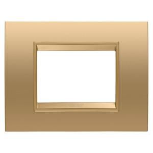 LUX PLAAT-VAN METAAL-3 MODULE-GOUD-BINNENFRAME MAT G