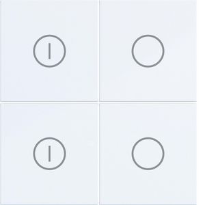 Afdekking KNX taster 4-v aan/uit A.x/C.x lichtwit mat