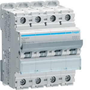 Installatieautomaat 4-polig 20A C-karakteristiek 10 (15)kA