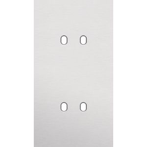 Tweevoudige afdekpl. verticaal 71mm centerafstand tweevoudig