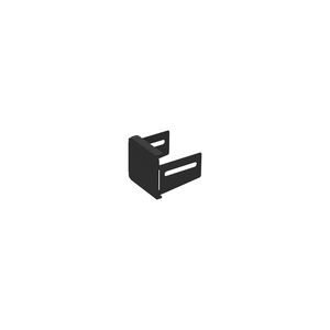 Eindschot vlak 70x60mm zwart KG281