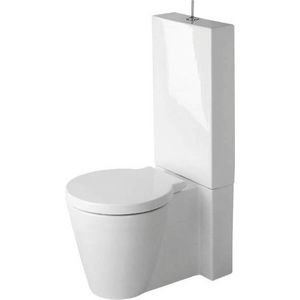 STARCK 1 #023309 staand closet tbv duoblok 640mm wit diepspoel gesloten voor stortbak 4,5ltr. PK. (excl. zitting / reservoir)