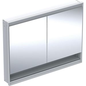 Inbouw spiegelkast met nis 2 deuren 120x90cm ComfortLight wit ONE excl. ruwbouwbox