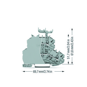 2etageklem Rijg-/rijg afsluitplaat 2000-2231/099-000 VVE=50