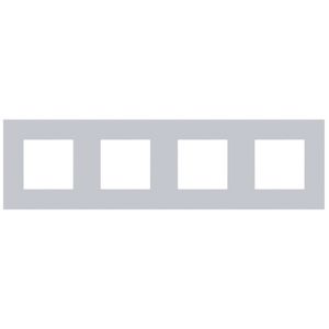 4-voudig afdekplaat hoh 71mm Pure alu grey