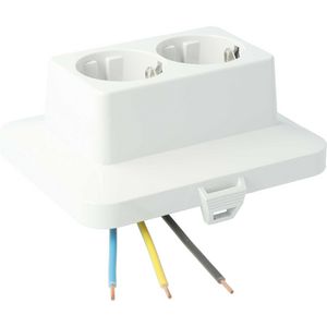Deksel met 2-voudige wandcontactdoos AK2-C2 grijs