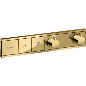Afbouwdeel inbouwthermostaat RainSelect 2 functies 19,6l/min. Polished gold