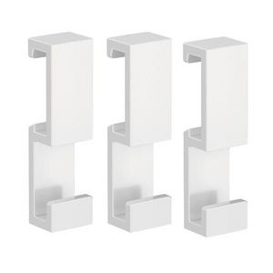 Set a 3st. Loft haak handdoekhouder/legger kunststof wit