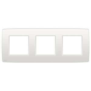 3-Voudige afdekplaat 71mm centerafst. Ori. white
