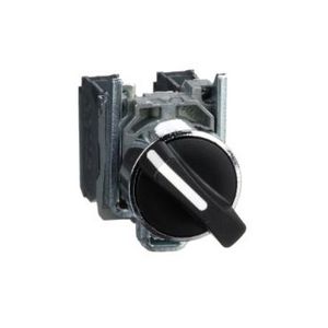 Keuzeschakelaar 2 standen Ø22mm 600V 1NO + 1NC Zwart