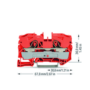 2-draads rijg 10mm² voor Ex e II-oranje VVE=25