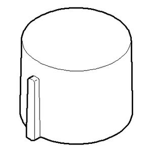Greep neus 31,5x25mm Mat Wit