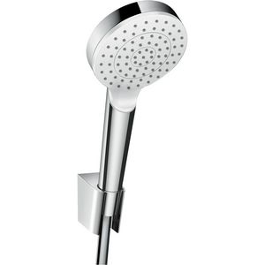 Crometta 1 straalsoort EcoSmart 9l/min. Porter Set 1.60m wit/chroom