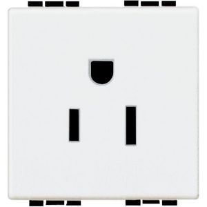 Wandcontactdoos 2P+A USA 15A wit 2m Living Light VVE=10