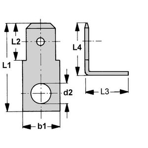 Kist a 100st. Vlakstekerhuls 6,3x0,8 gat M4 H=90gr. Enkel