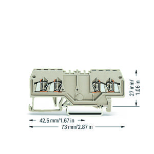 Dubbele rijgklem 1,5mm² Ex e II li.grijs 279-995 VVE=100