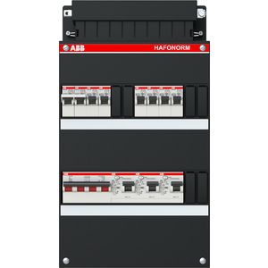 Groepenkast 6 groepen achter 3x 30mA+F+HS 3-fase 1SPF006905F0742