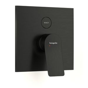 Vivenis 1-hendel afbouwdeel inbouwbadmengkraan voor 2 functies Brushed Black Chrome