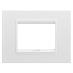 LUX PLATE-IN METAL-3 MODULES-MONOCHROME SATIN WHITE-
