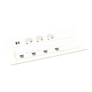 Bureau aansluitunit wit 16 mod 3 WCD + USB+4 RJ45 Multilink