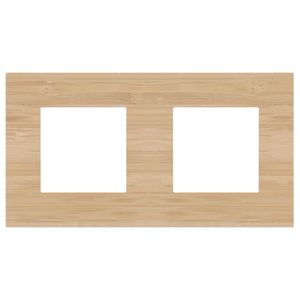 2-voudige afdekplaat hoh 71mm Pure bamboo