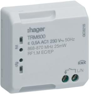 Inbouwmodule KNX-RF 230V 2-draads 1-voudig 230V uit