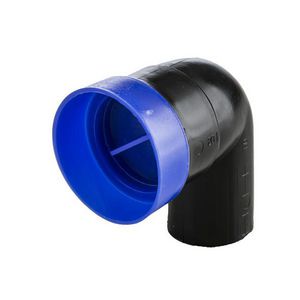 Sifonaansluitbocht PE 90° zwart 46x40 PN4