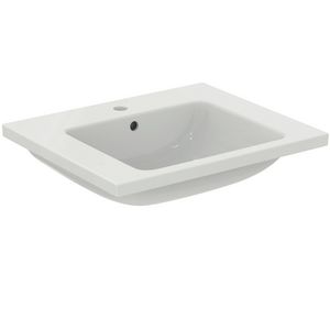 Wastafel I.LIFE-B VANITY dubbele wastafel 61x51cm 1x kraangat + overloop wit