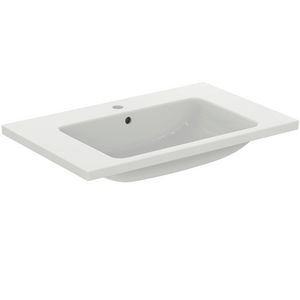 Wastafel I.LIFE-B VANITY dubbele wastafel 81x51cm 1x kraangat + overloop wit