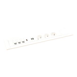 Bureau aansluitunit wit 12 mod. 3 WCD + USB+3 RJ45 Multilink