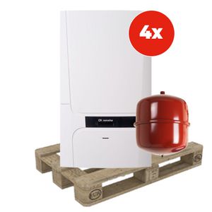 KPW pallet 4st. Calenta Ace-Matic 30c CW4 con. 60/100 + aansluitpakket 18L